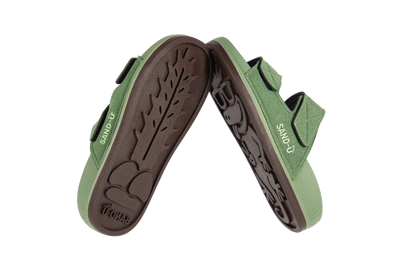 Footprint Sand-U sandals with brown soles cactus and lizard prints